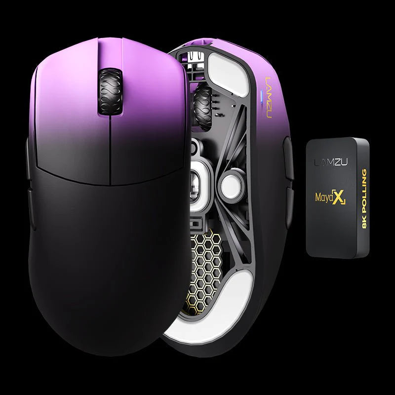 Lamzu Maya   8k Dongle  Omron Optical Purple Shadow Mus Geekd Dk