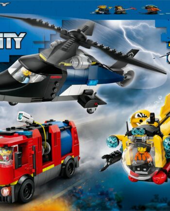 Lego 60462 City Combination Set With Helicopter  Fire Truck And Submarine Geekd Dk