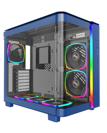 Montech King 95 Pro Blå  Curved Glas
