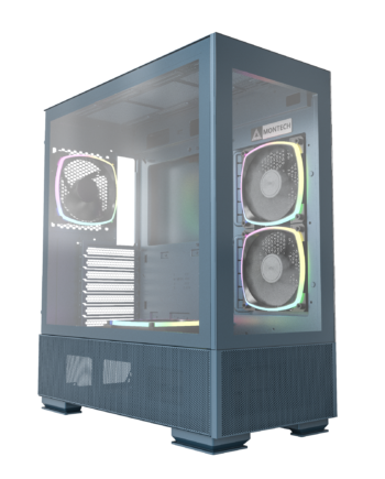 Montech Sky Two Blue Midi-tower   -atx  4x Argb Pwm Fans  Argb Pwm Fan Controller