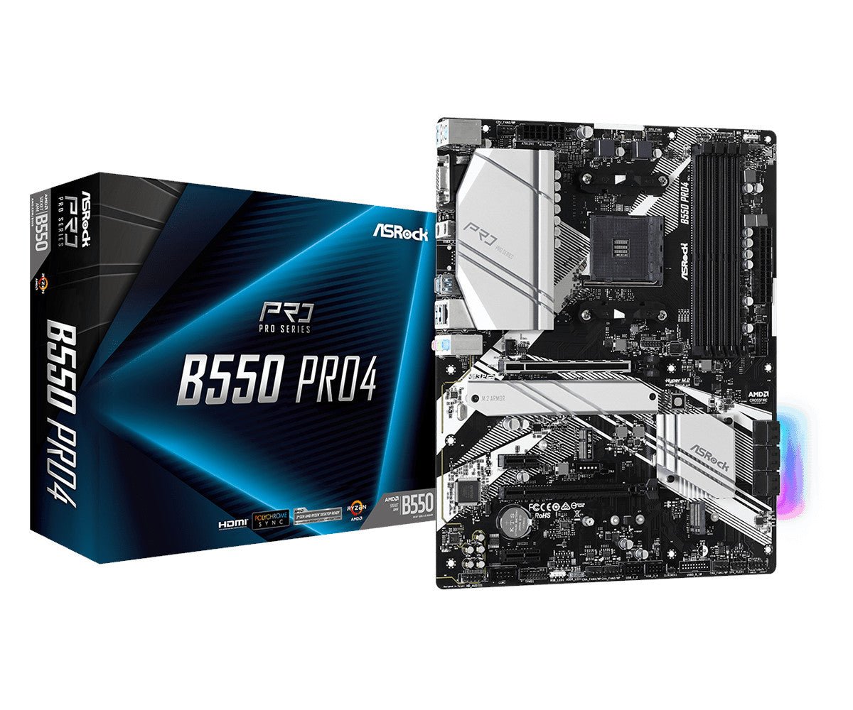 Asrock B550 Pro4 Atx Am4 Amd B550 Bundkort Geekd Dk