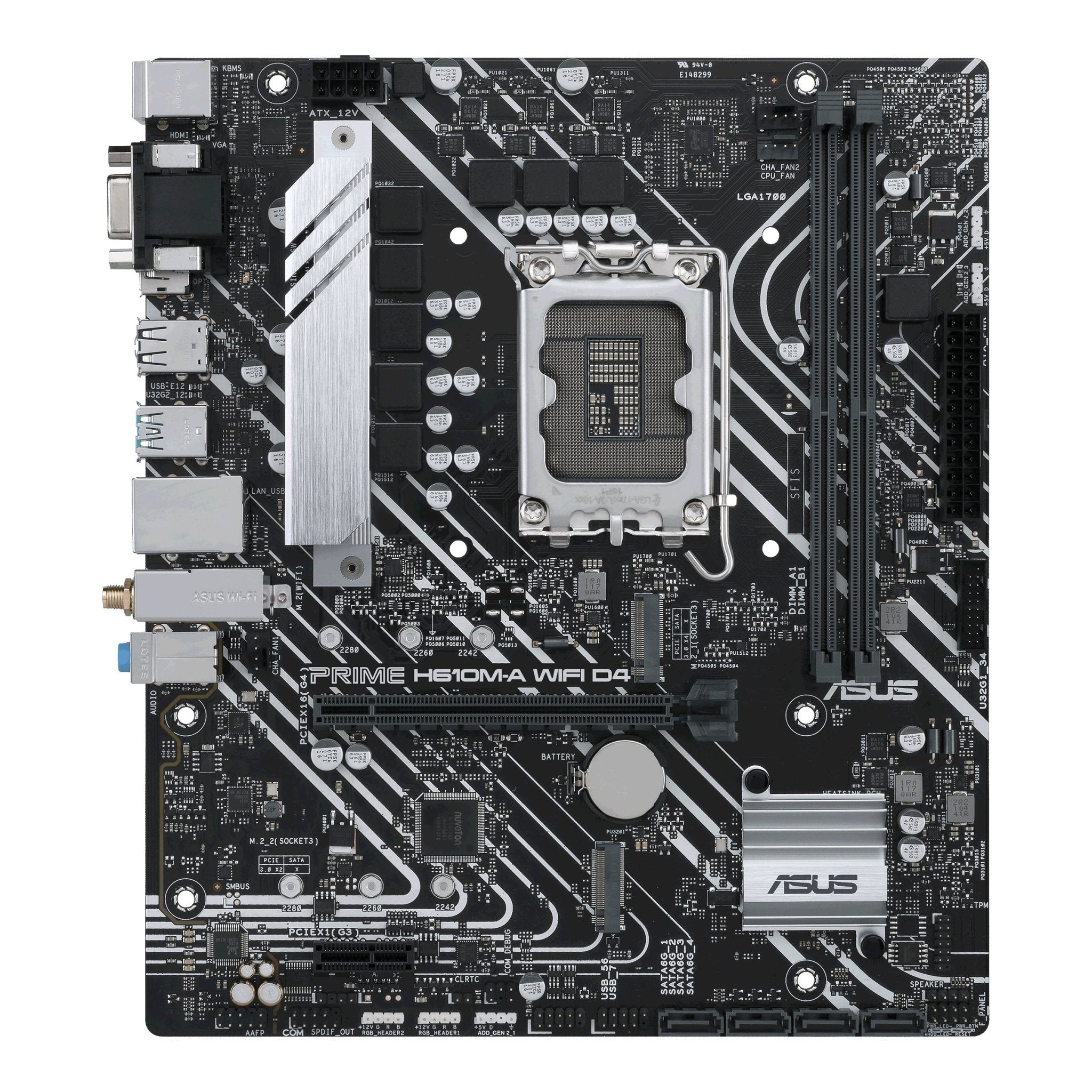 Asus Prime H610m- Wifi D4 Matx H610 Lga 1700 Ddr4 Bundkort