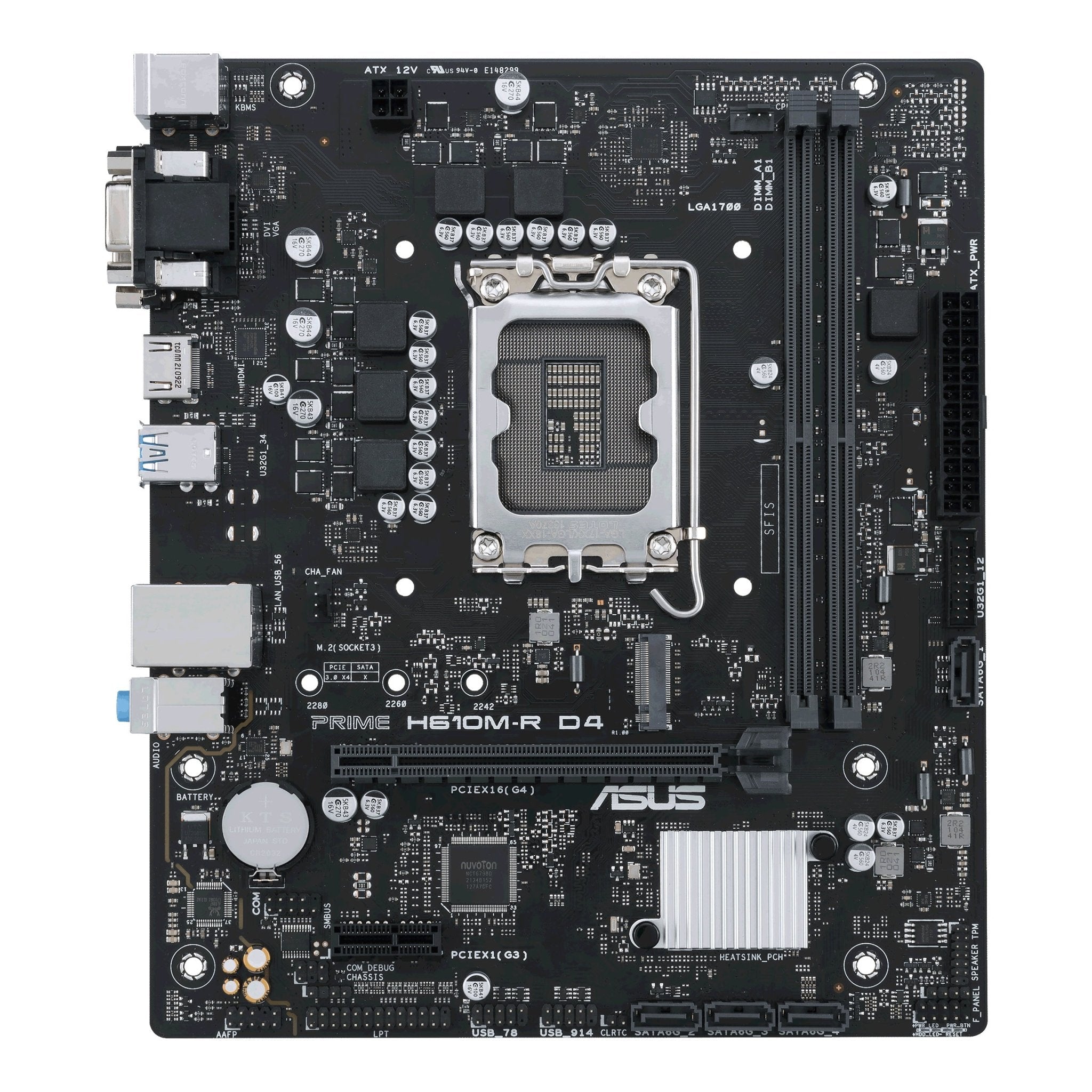 Asus Prime H610m- D4 Matx H610 Lga 1700 Ddr4 Bundkort Geekd Dk