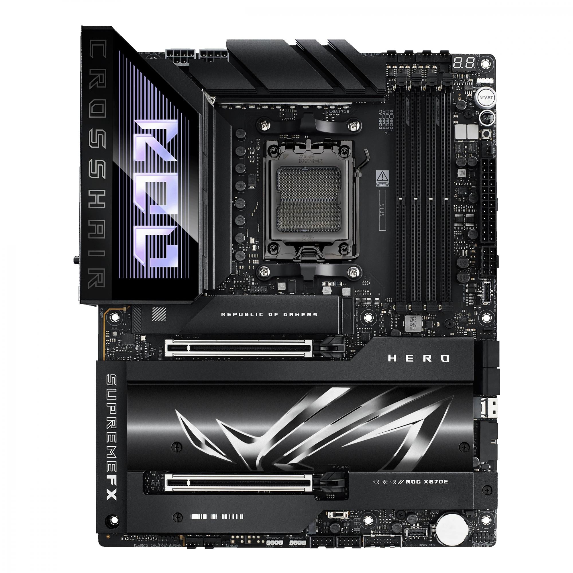 Asus Rog Crosshair X870e Hero  Atx  X870e  Am5  Ddr5