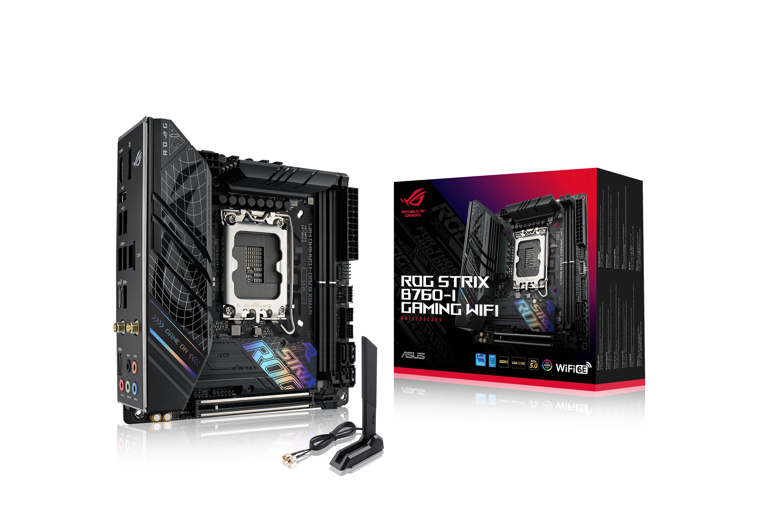 Asus Rog Strix B760-  Gaming Wifi  Mitx  B760  Lga 1700  Ddr5  Bundkort