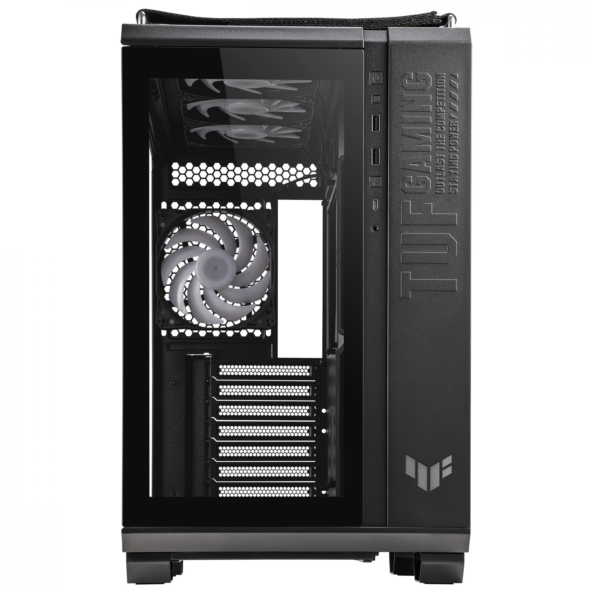 Asus Tuf Gaming Gt502 Plus Tempered Glass Dual Chamber Case Black    4x120mm Pre-installed Argb Fans