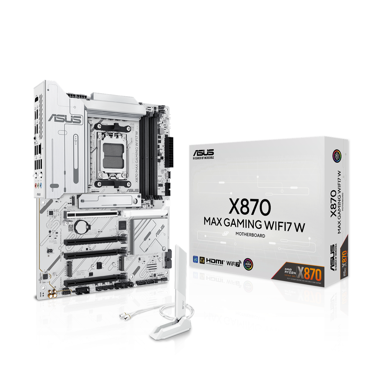 Asus X870 Max Gaming Wifi7 White  Atx  X870  Am5  Ddr5