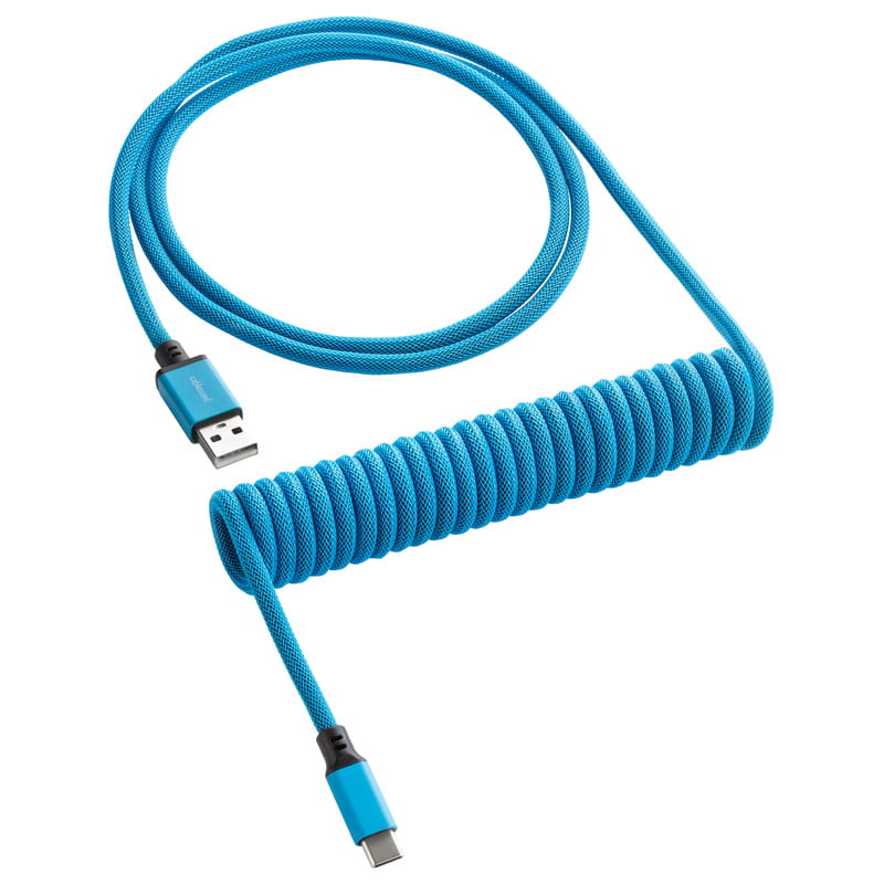 Cablemod Classic Coiled Keyboard Cable Usb-  To Usb Type    Specturm Blue 150cm Usb Kabler Geekd Dk