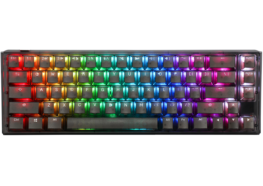 Ducky One   Aura Black Nordic Sf 65  Cherry Red Rgb Tastatur Geekd Dk