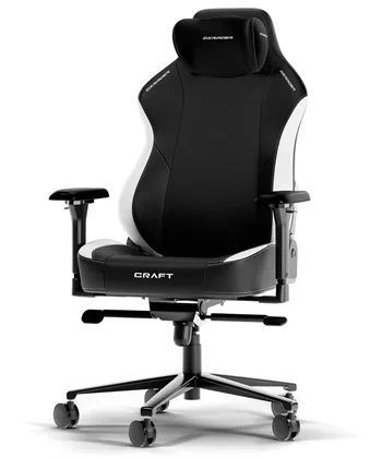 Dxracer Craft   Gamerstol Epu Læder Sort Hvid