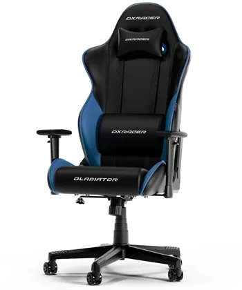 Dxracer Gladiator   Gamerstol Pvc Læder Sort Blå