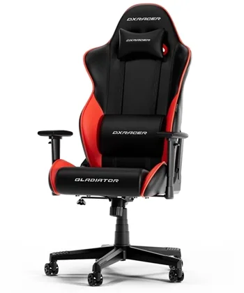 Dxracer Gladiator   Gamerstol Pvc Læder Sort Rød