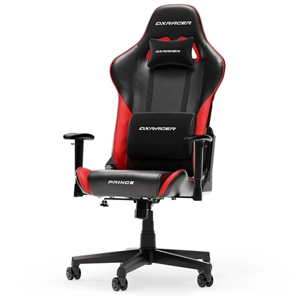 Dxracer Prince Gamerstol Pvc Læder Sort Rød
