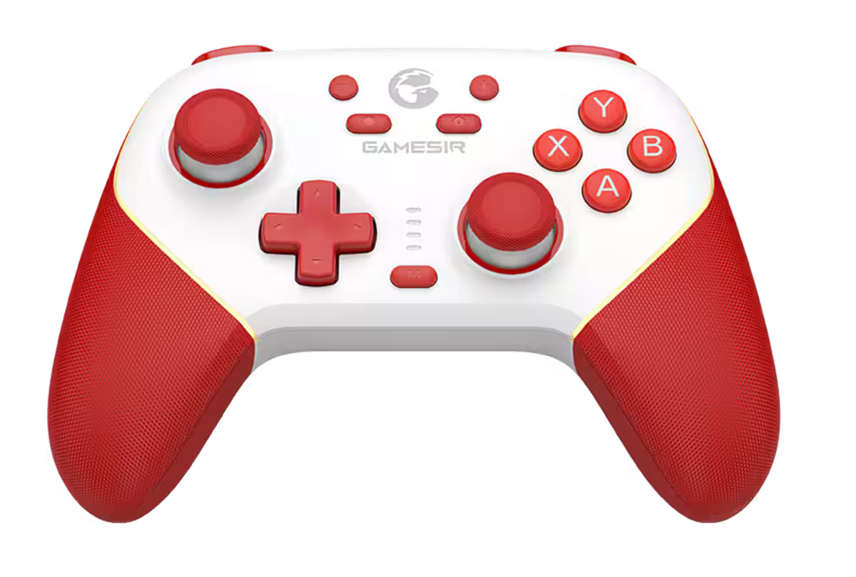 Gamesir T4n Pro Multiplatform Gamepad Red   White  Hall-effect Sticks  Konsol Geekd Dk