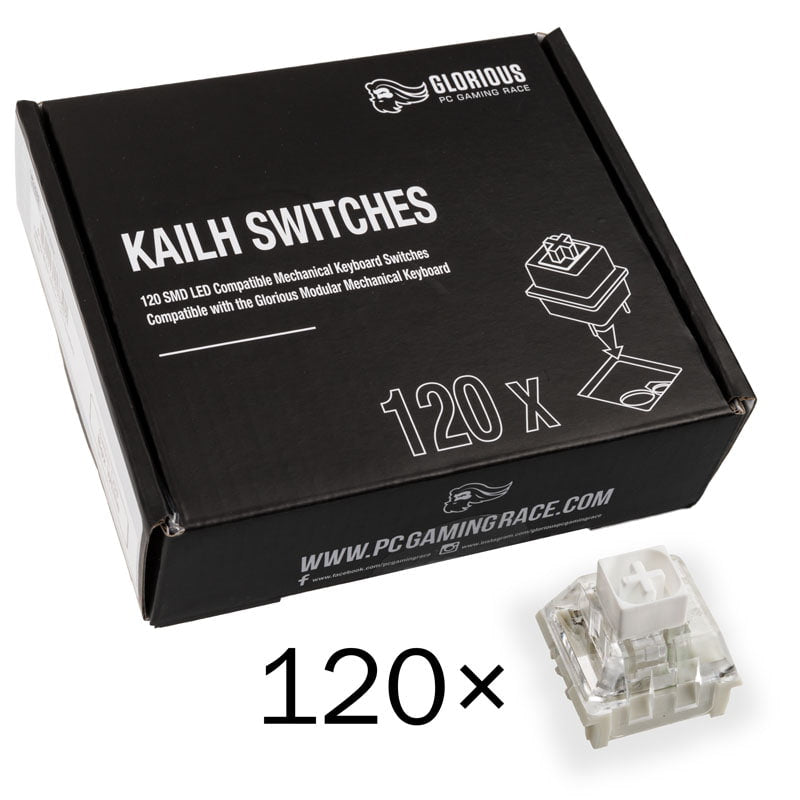 Glorious Kailh Box Hvid Switches  120 Stk