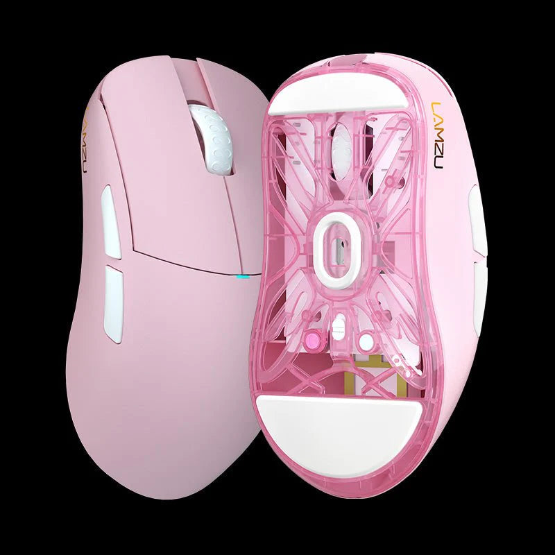 Lamzu Atlantis Mini Champions Edition 8k  Omron Optical Light Pink Mus Geekd Dk