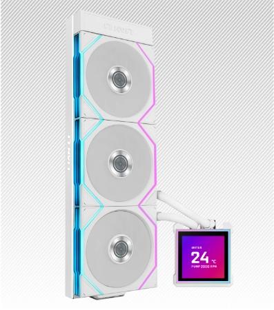 Lian Li Hydroshift Ii Lcd-   360tl Wireless  White  Controller Included  Vandkøling Geekd Dk