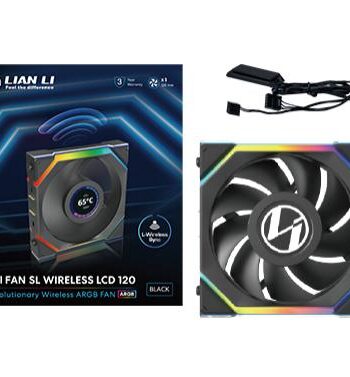 Lian Li Uni Fan Sl Wireless Lcd  Sort- 120mm Kabinet Blæser Geekd Dk
