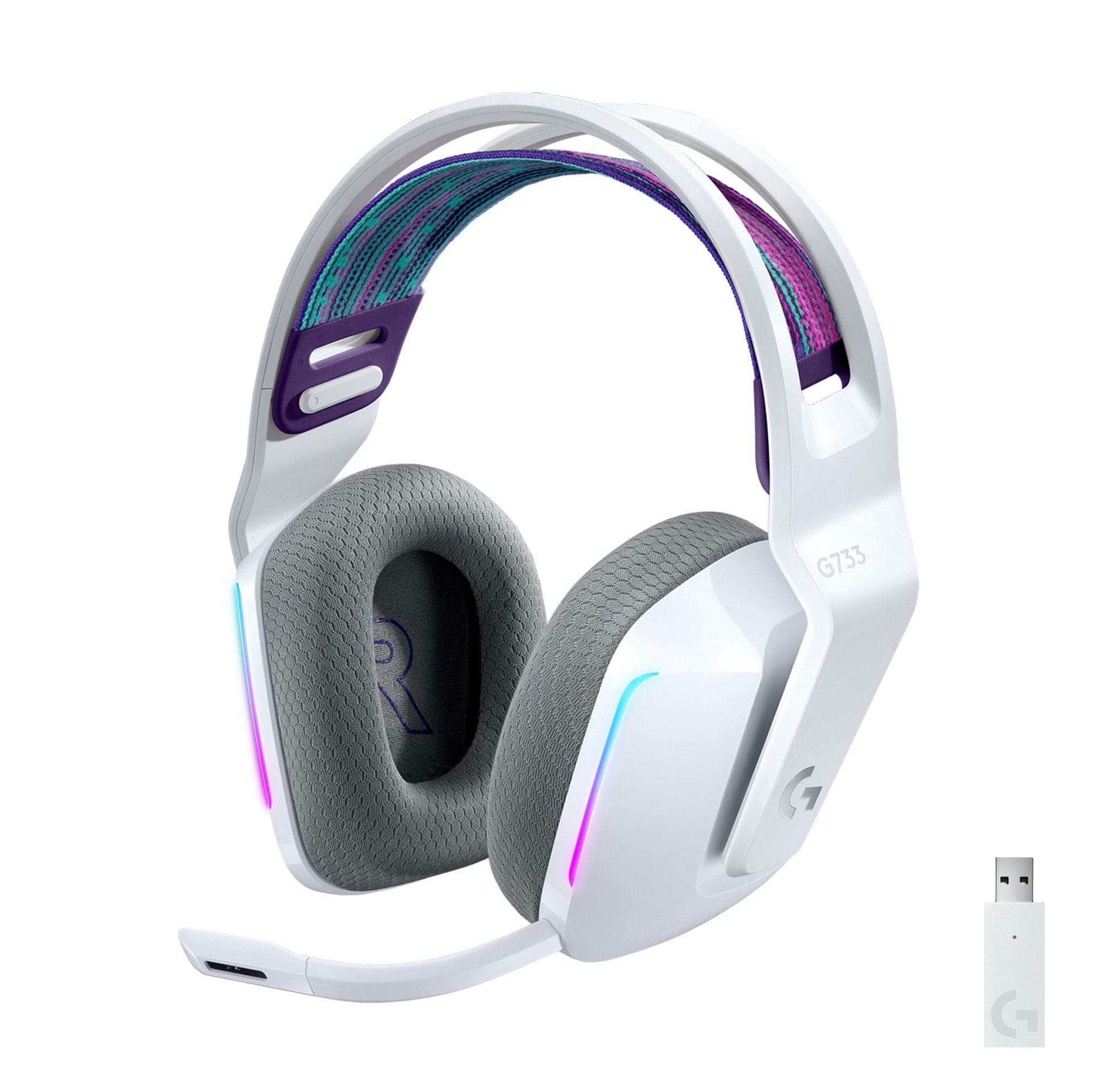 Logitech G733 Lightspeed Headset Hvid   4ghz