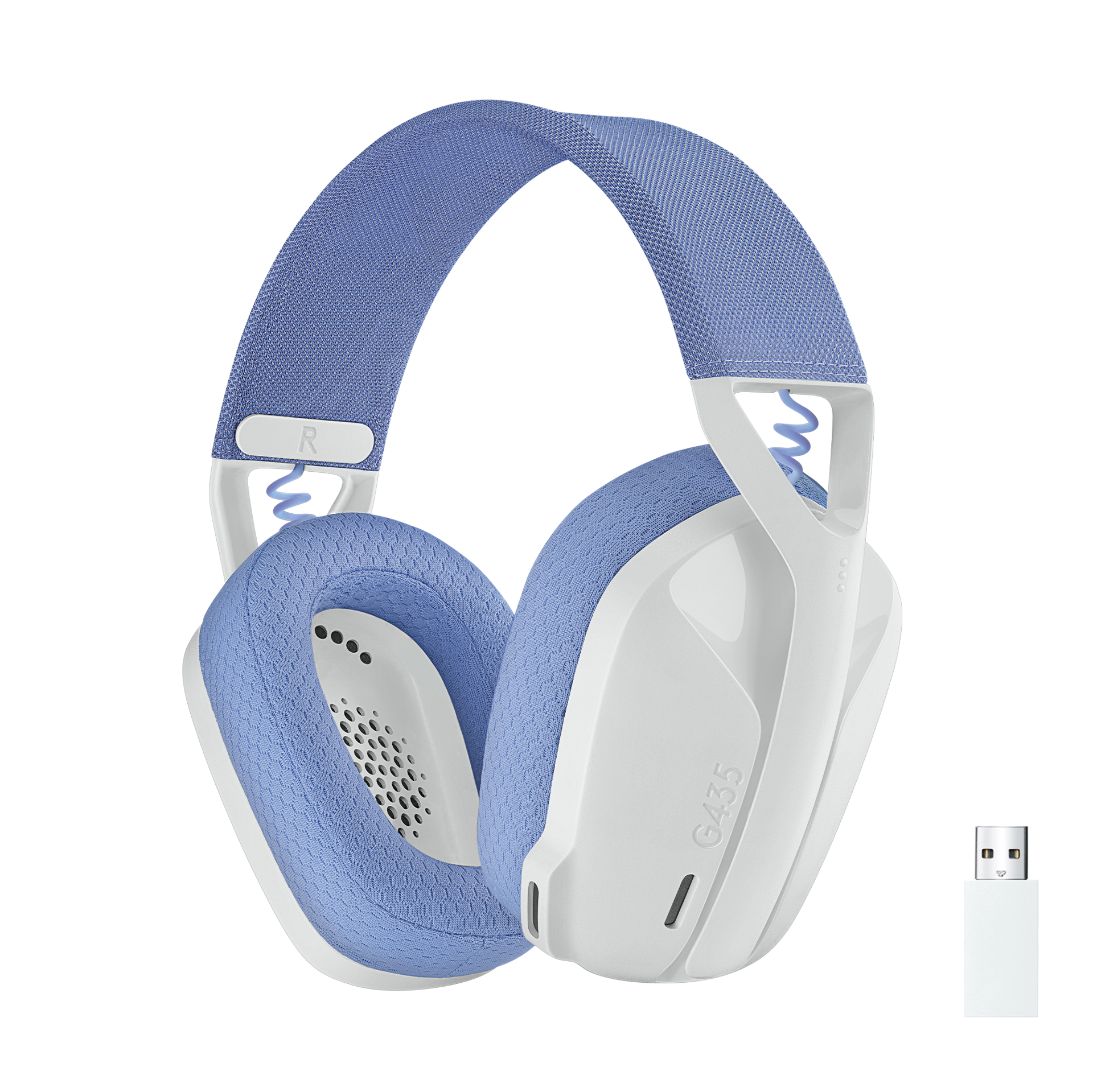 Logitech G435 Lightspeed Trådløs Gaming Headset Hvid