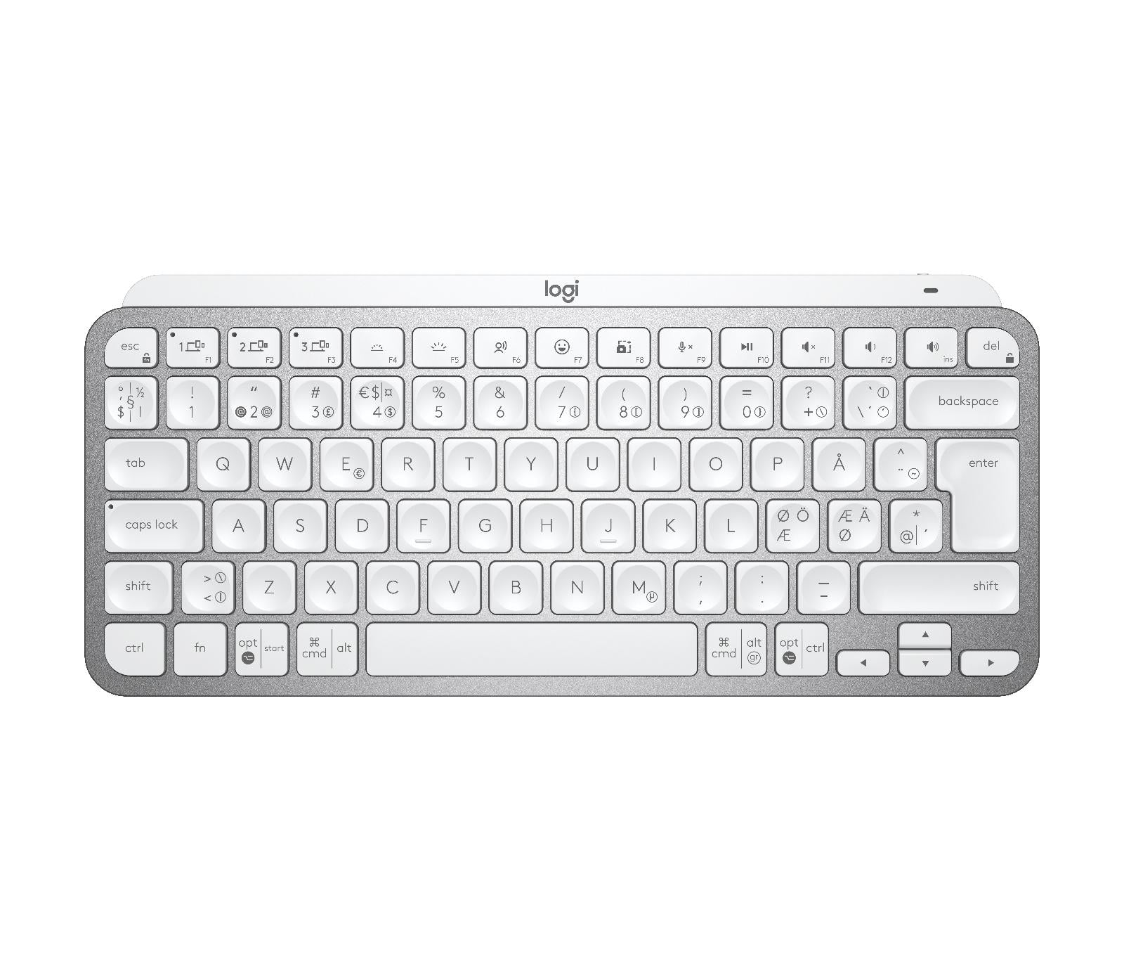 Logitech Mx Keys Mini Minimalist Wireless Illuminated Keyboard Nordic Layout Tastatur Geekd Dk