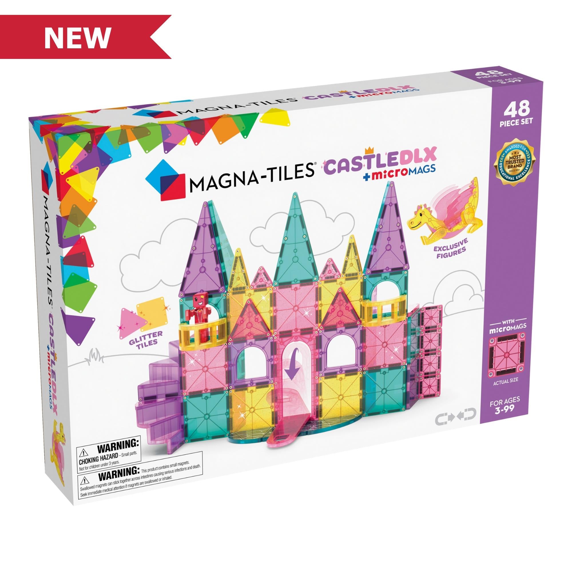 Magna-tiles Castle Deluxe   Magnetisk Byggesæt Geekd Dk