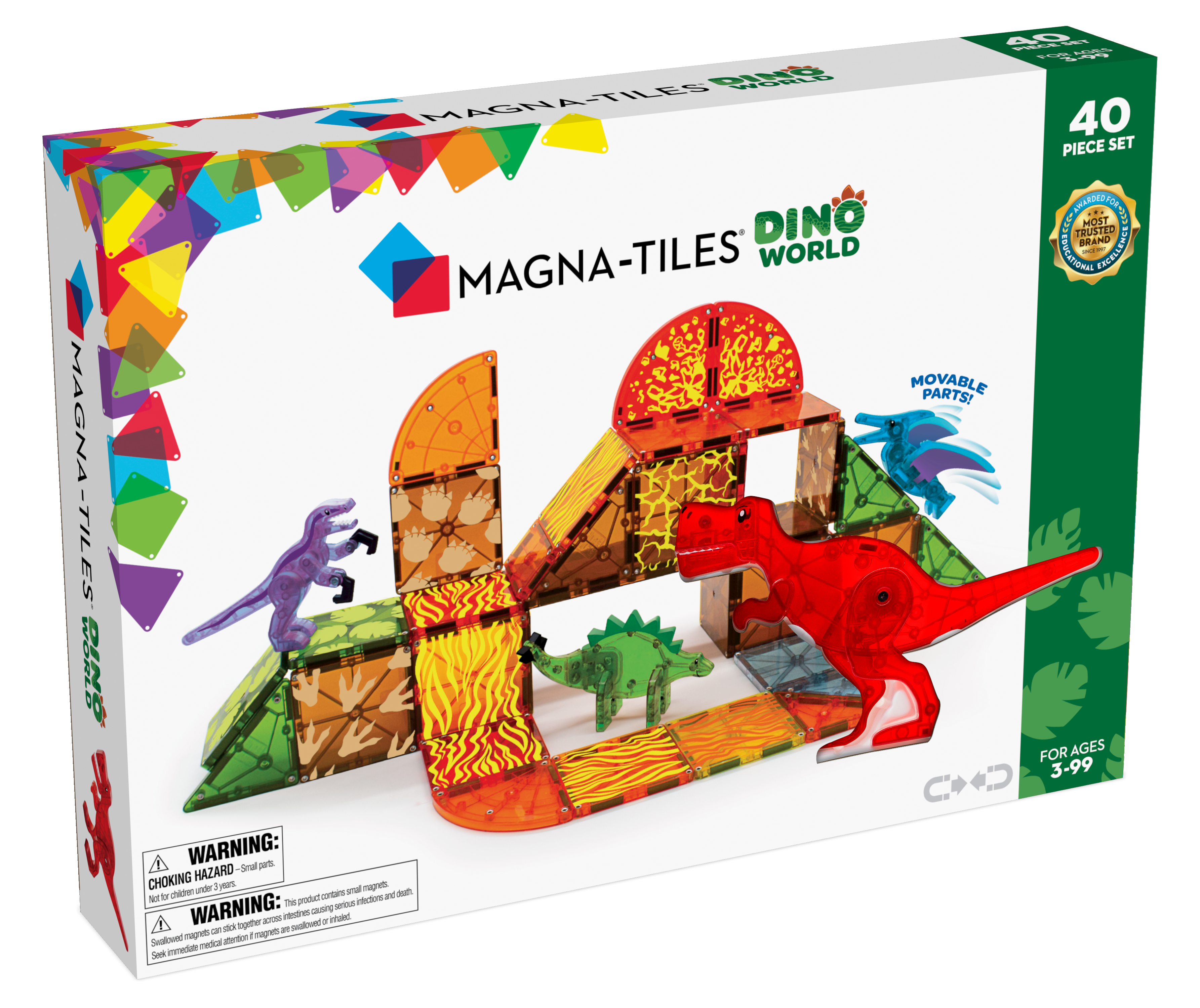 Magna-tiles Dino World   Magnetisk Byggesæt Geekd Dk