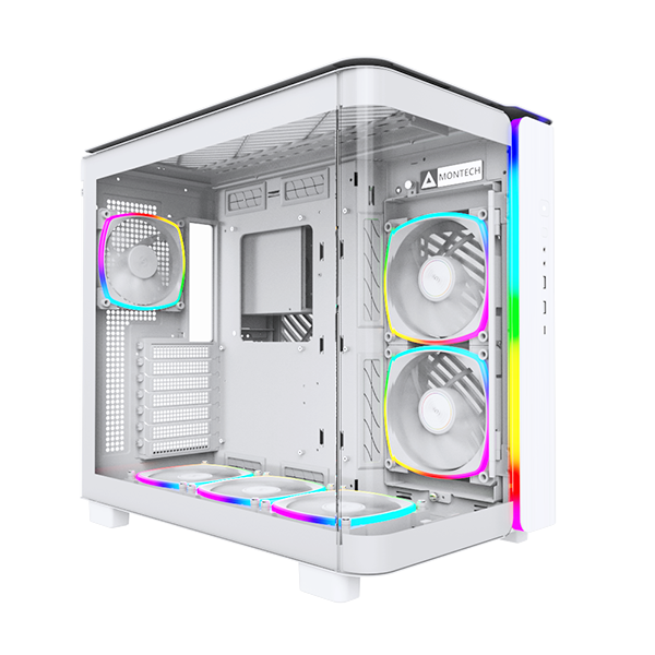 Montech King 95 Pro Hvid- Curved Glas