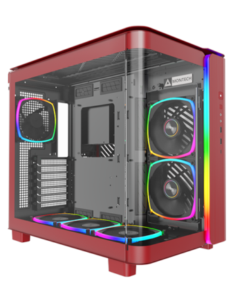 Montech King 95 Pro Rød-  Curved Glas