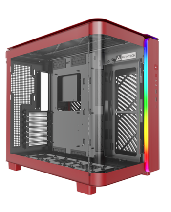 Montech King 95 Rød  Curved Glas