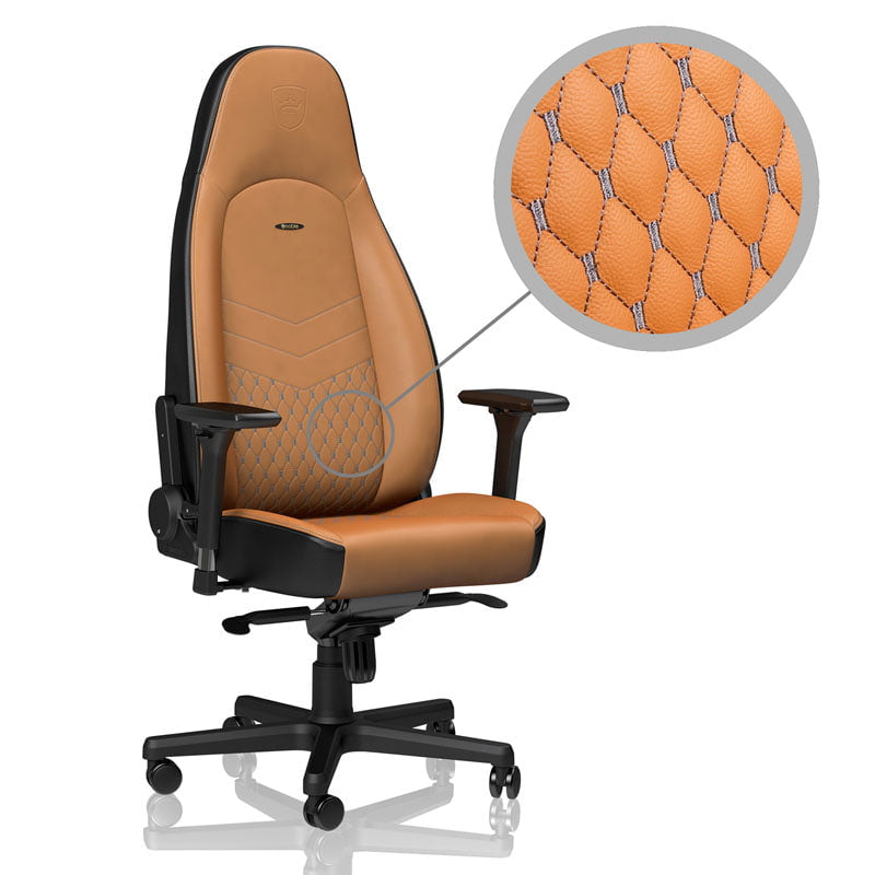 Noblechairs Icon Real Leather Cognac Black Stol Geekd Dk