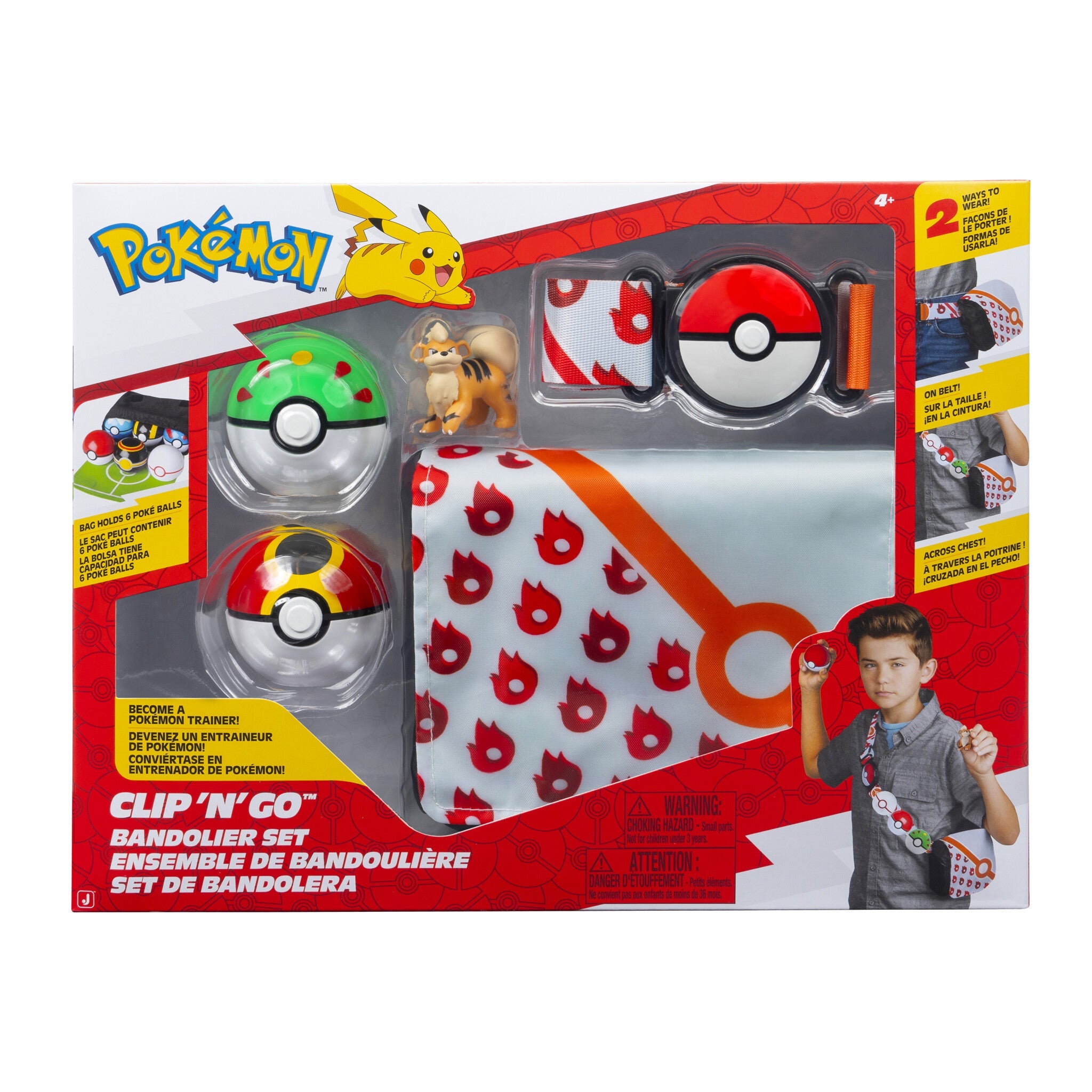 Pokémon Clip Go Sæt Growlithe Med Poké Ball Legetøj Geekd Dk
