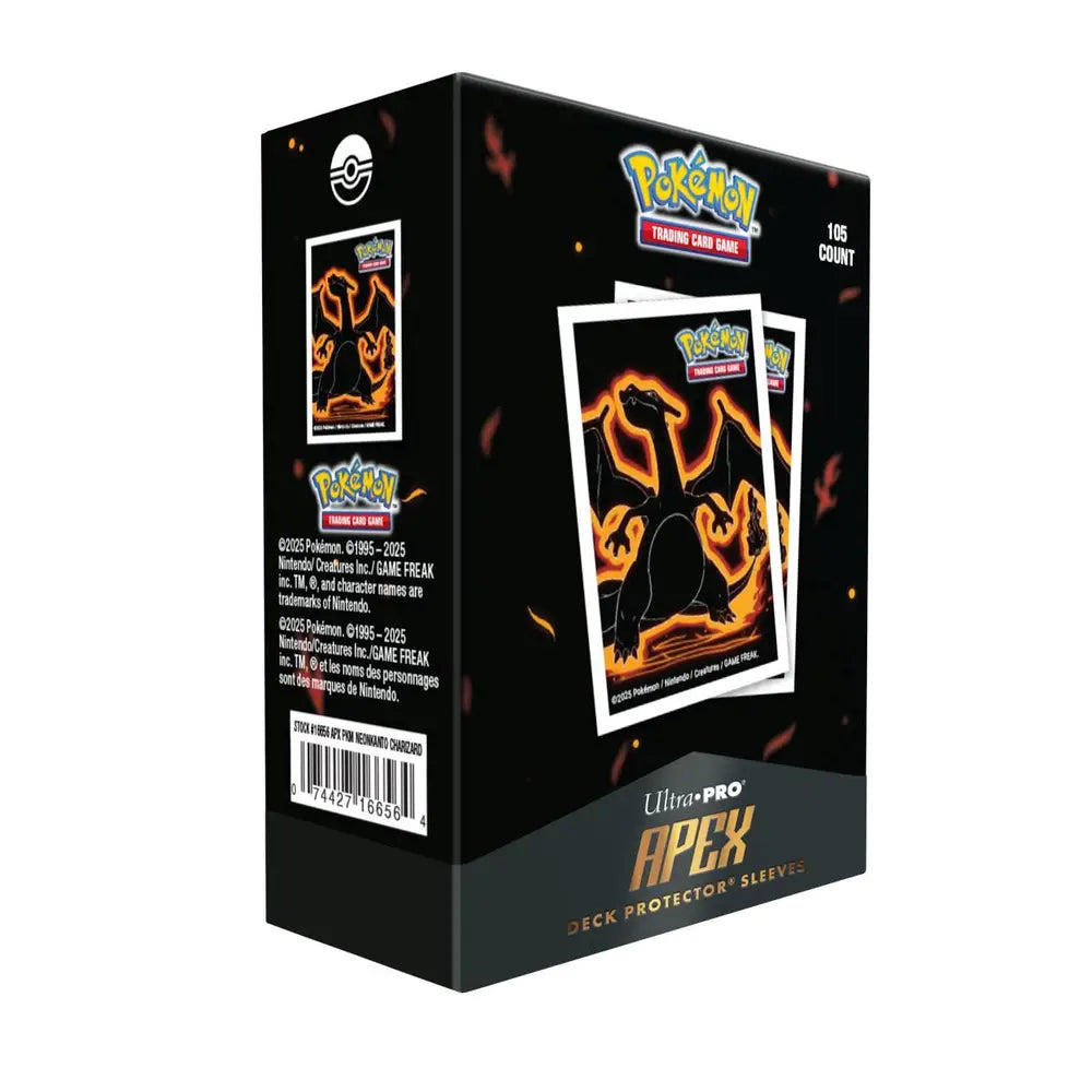 Pokémon Neon Kanto Apex Deck Protector Charizard Toys Trading Card Geekd Dk