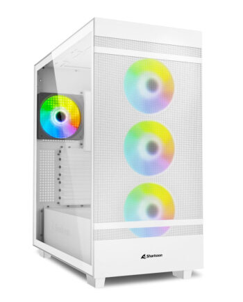 Sharkoon Rebel C50 Rgb  Tower Case  White  Tempered Glass